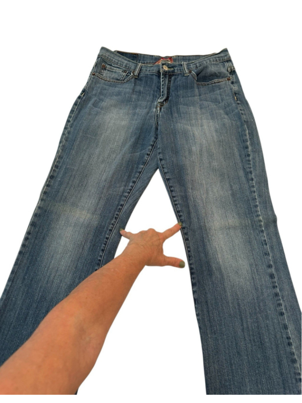 Lucky Brand Distressed Jeans Easy Rider Womens Size 10 / 30 X 33 Blue Bootcut - Picture 5 of 16